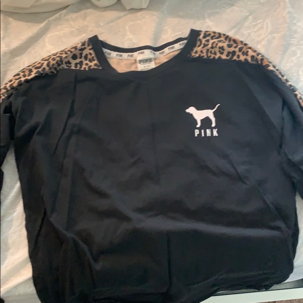 Pink Victoria Secret cheetah print shirt